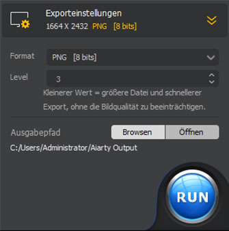 Aiarty Image Enhancer Export Settings