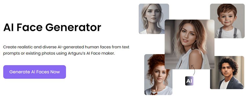 AI realistic face Generator - artguru.ai