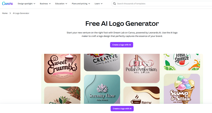 Canva AI Logo Generator