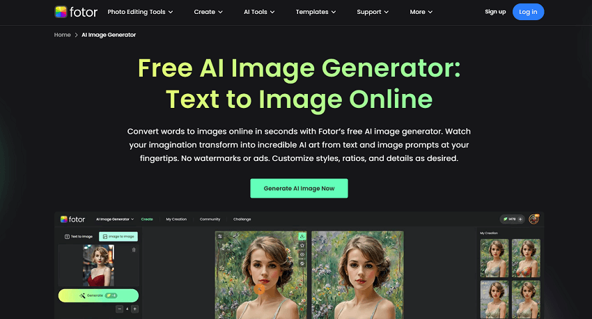 KI-Hintergrundbildgenerator - Fotor AI Image Generator