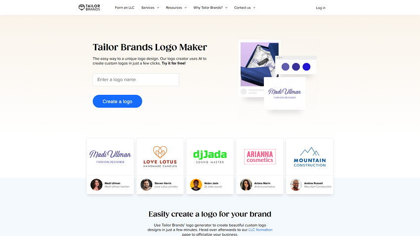 Tailor Brands Logo Maker