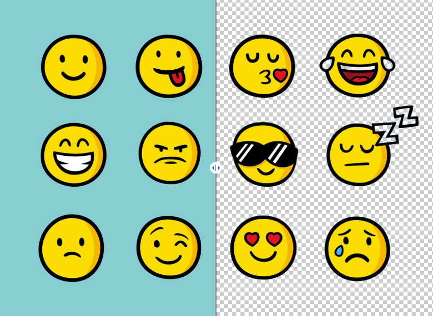 Remove Emoji Background with Aiarty Image Matting