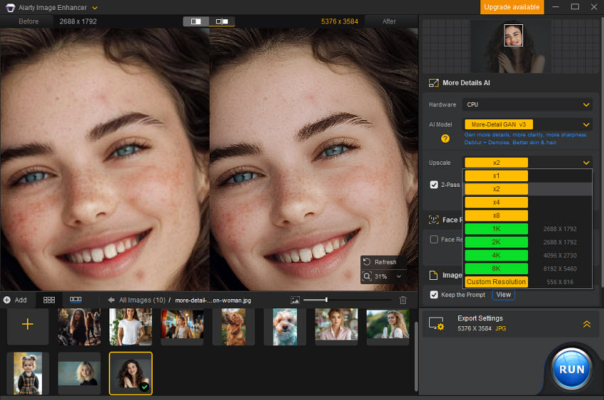 Upscale Adobe Firefly generated image
