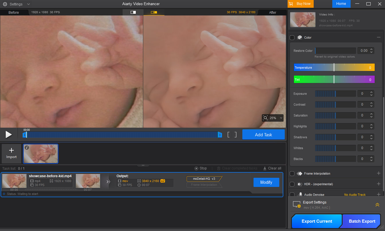 export enhanced video
