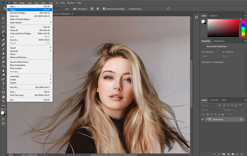 How to Blend Two Images with Photoshop - Open