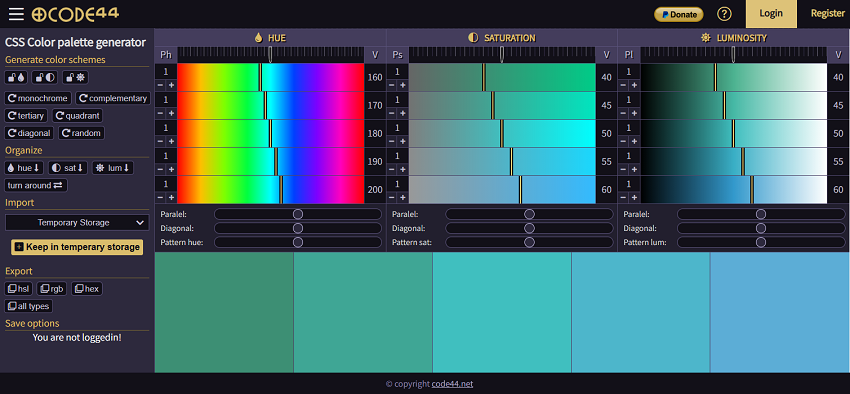 CODE44 Palette Generator