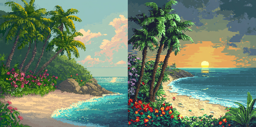  Digital Art Ideas - Pixel Art Landscapes