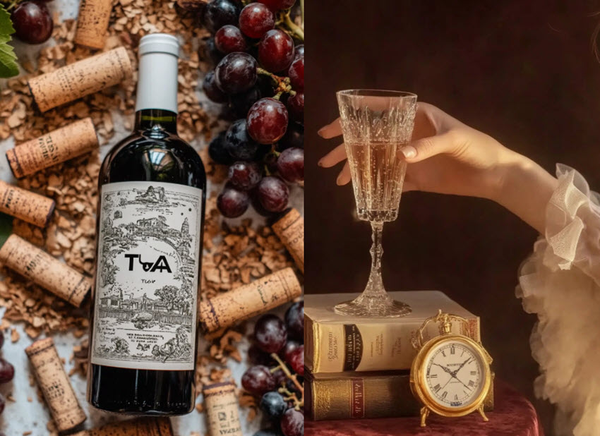 Commercial Photography Scene Setup Wine